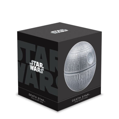 2024 Niue Star Wars Death Star Spherical 300 Gram Silver Antiqued 3D Coin
