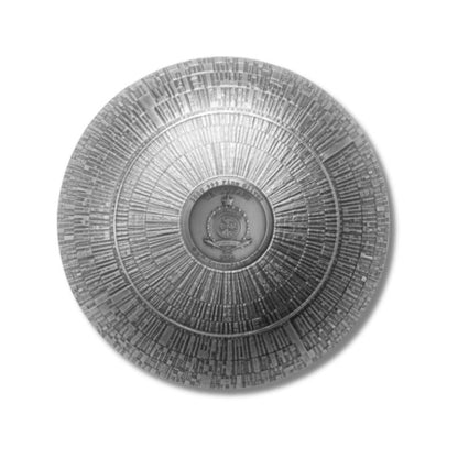 2024 Niue Star Wars Death Star Spherical 300 Gram Silver Antiqued 3D Coin