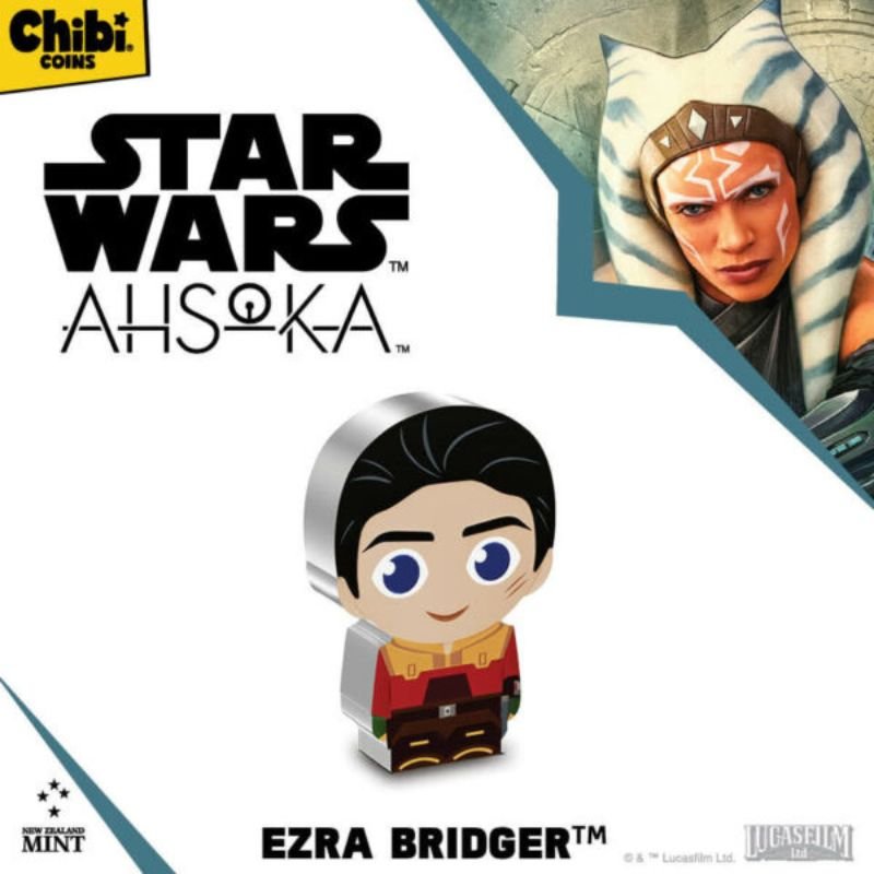 2024 Niue Star Wars Ezra Bridger 1oz Silver Colorized Proof Chibi Coin