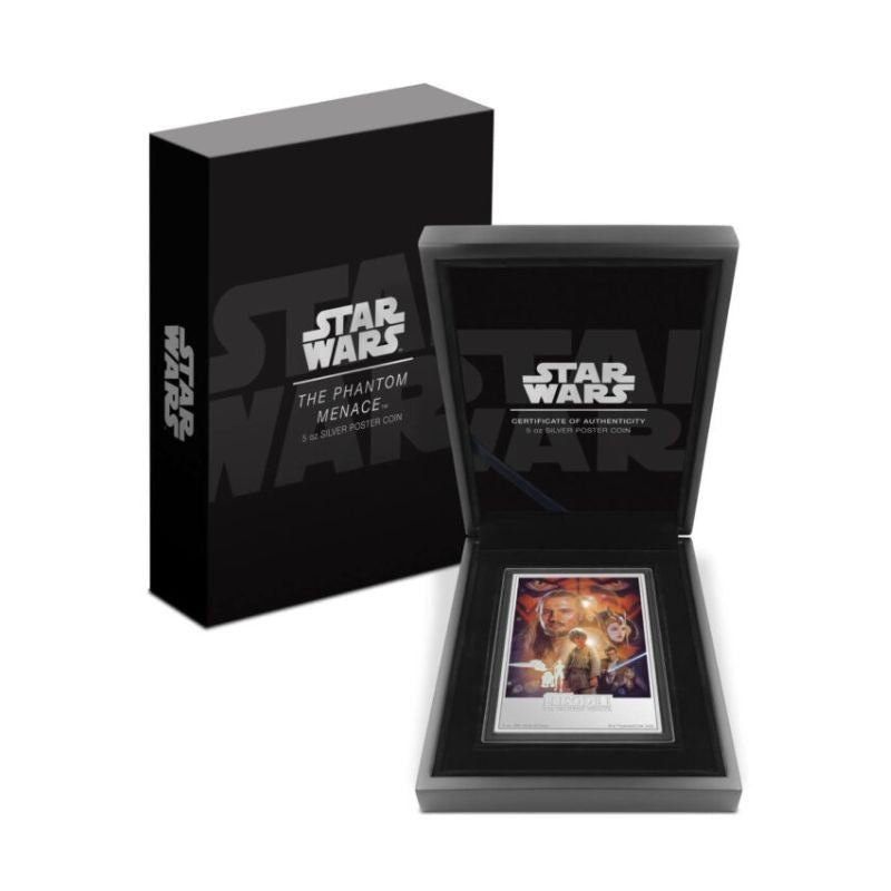 2024 Niue Star Wars Phantom Menace 5oz Silver Proof Poster Coin Cert#6