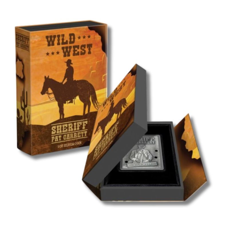 2024 Niue Wild West Pat Garrett 1oz Silver Antiqued Coin