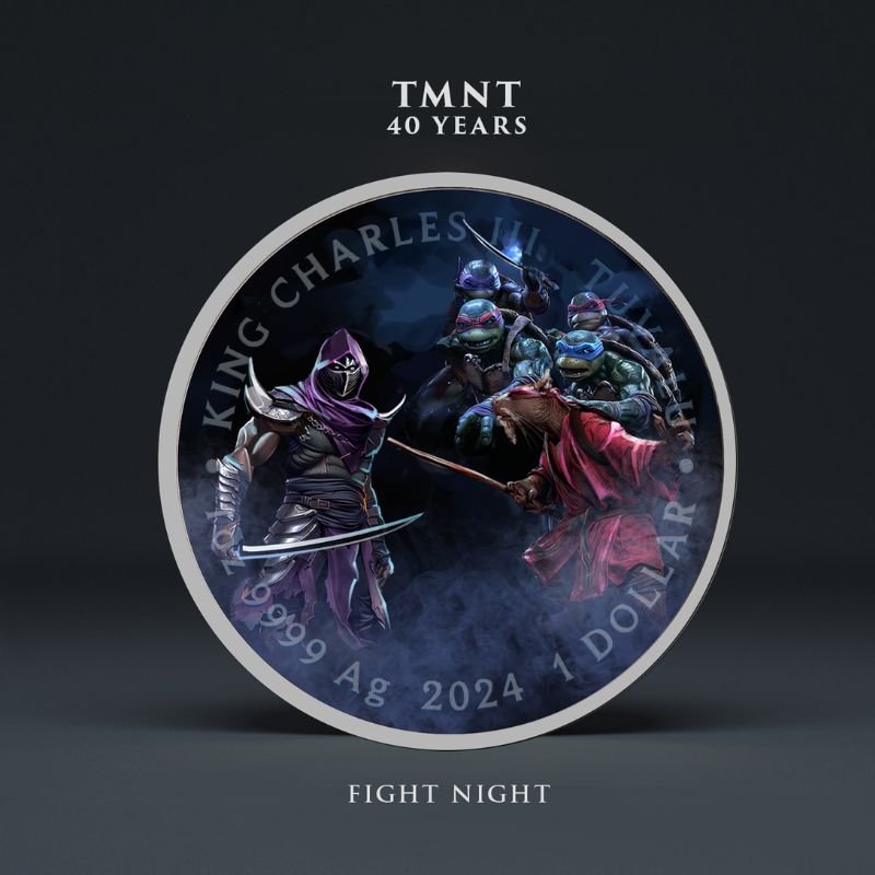 2024 Perth Mint .999 Silver Coin 40th Anniversary TMNT "Fight Night" Presale