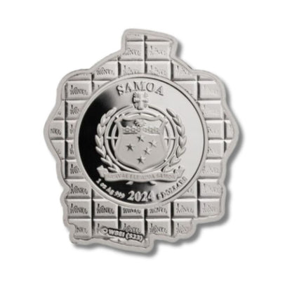 2024 Samoa $5 Willy Wonka 1 oz .999 Fine Silver Coin - Colorized coin with limited mintage and chance to find a Golden Ticket.
