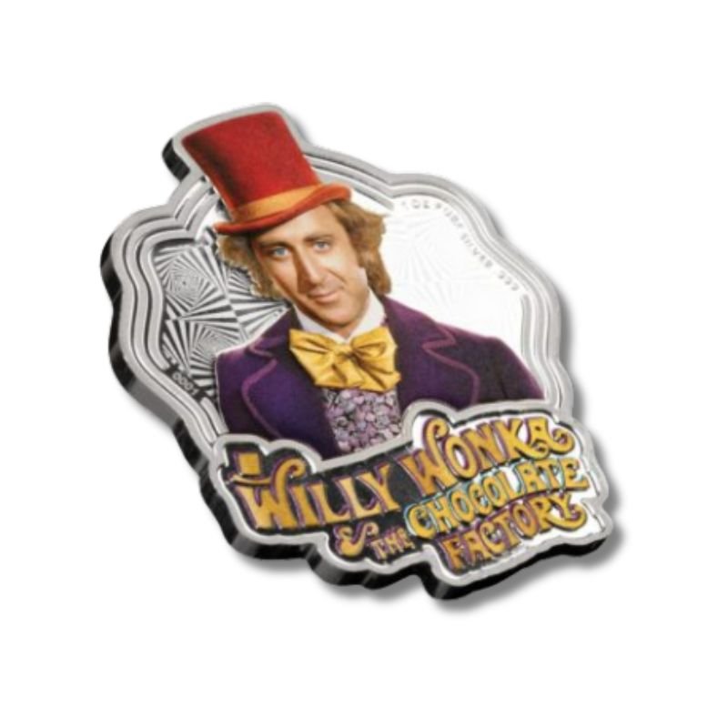 2024 Samoa $5 Willy Wonka 1 oz .999 Fine Silver Coin - Colorized coin with limited mintage and chance to find a Golden Ticket.