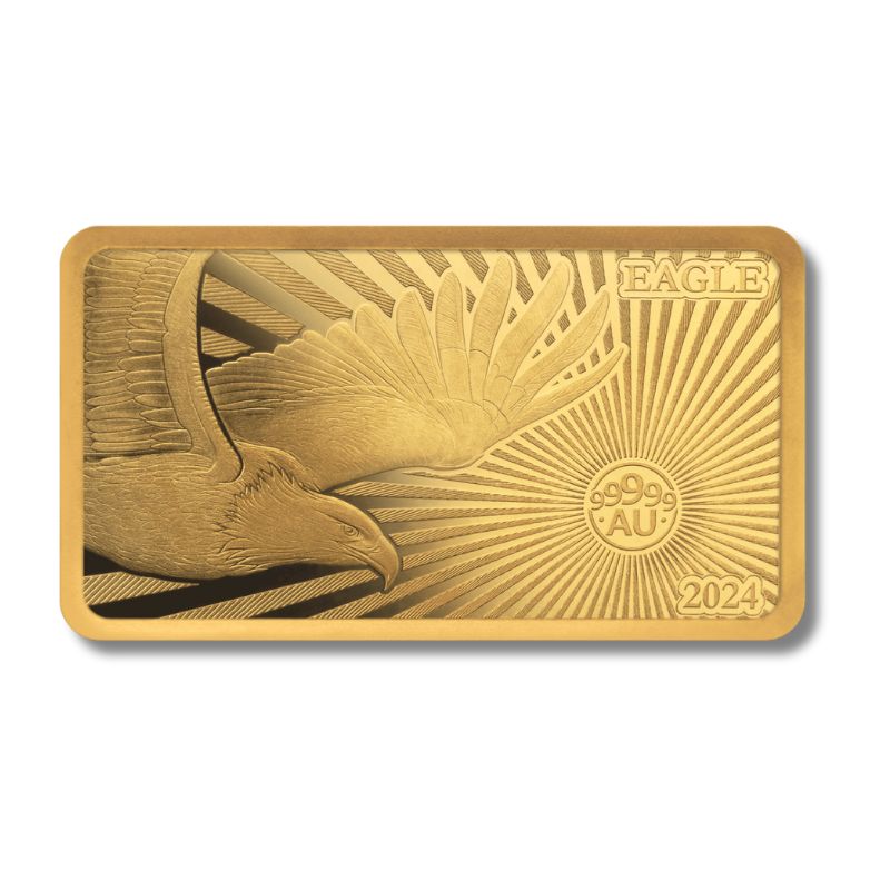 2024 Solomon Islands World’s Purest Bullion Eagle 1/100 oz Proof Gold Bar