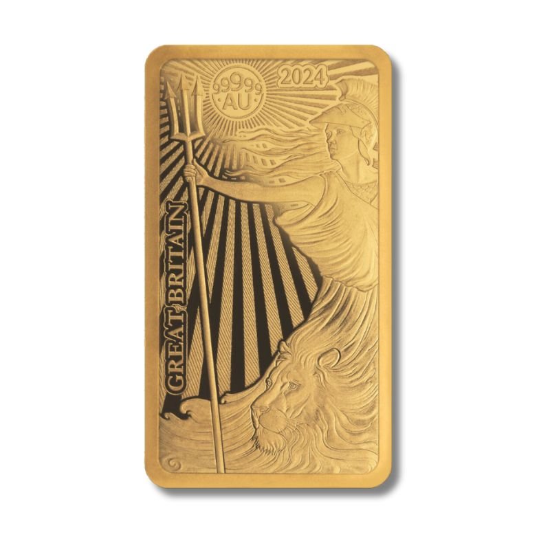 2024 Solomon Islands World’s Purest Bullion Great Britain 1/100 oz Proof Gold Bar