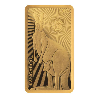 2024 Solomon Islands World’s Purest Bullion Kangaroo 1/100 oz Proof Gold Bar