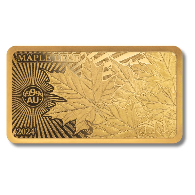 2024 Solomon Islands World’s Purest Bullion Maple Leaf 1100 oz Proof Gold Bar