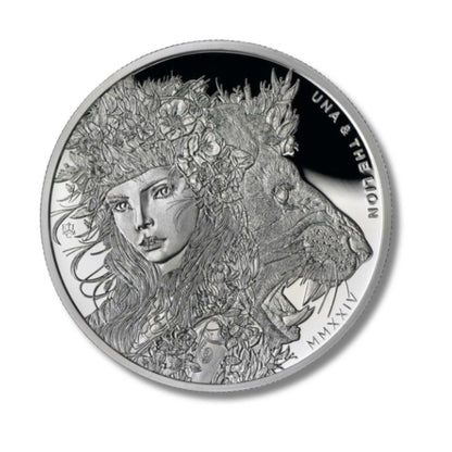 2024 St. Helena Modern Una & The Lion 1oz Silver Proof Coin