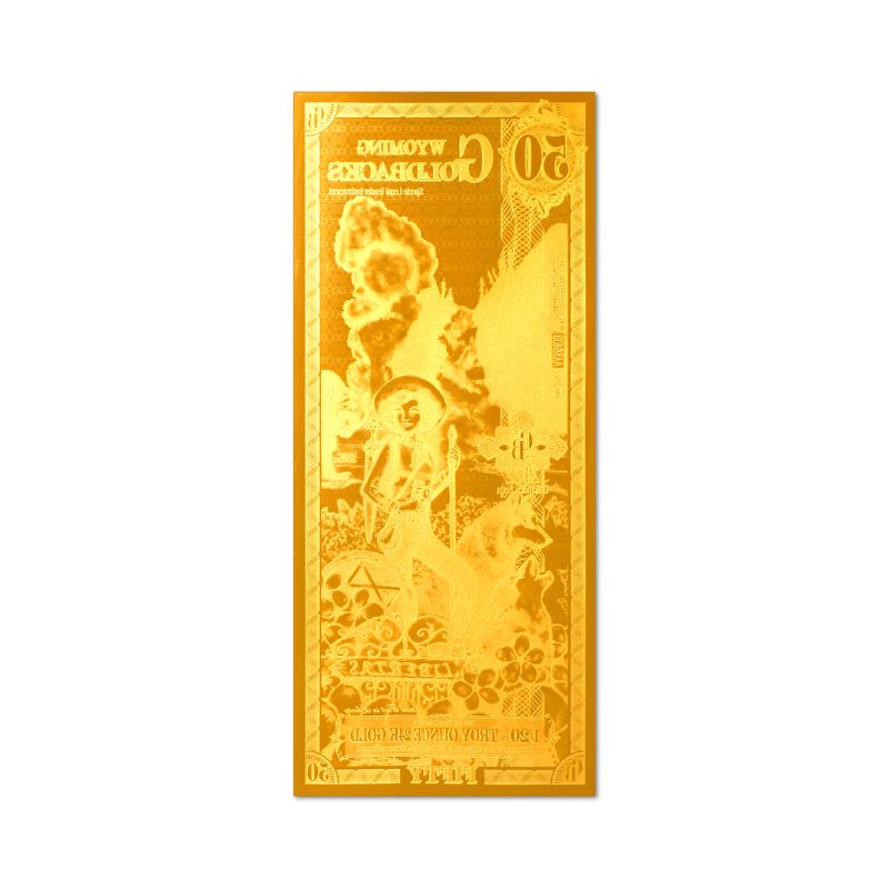 2024 Wyoming Goldback Foil Notes 1/1000 oz of .999 Gold BU