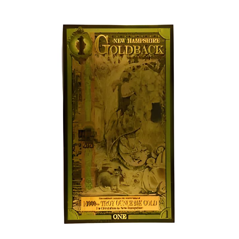 2024 Wyoming Goldback Foil Notes 1/1000 oz of .999 Gold BU