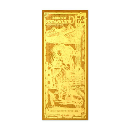 2024 Wyoming Goldback Foil Notes 1/1000 oz of .999 Gold BU