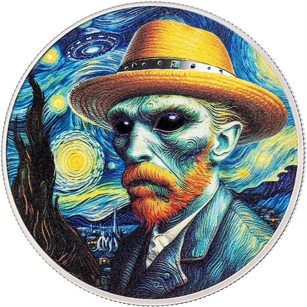 2025 1oz Vincent Van Gogh i .999 Silver Coin - Captain’s Chest Bullion