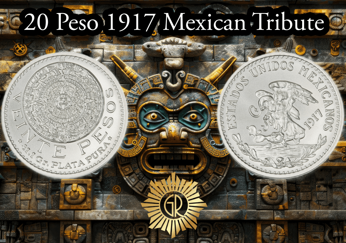 2025 Mexico 20 Pesos 1917 Mexican Tribute 1 oz Silver BU Round