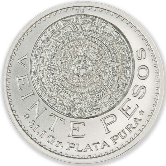 2025 Mexico 20 Pesos 1917 Mexican Tribute 1 oz Silver BU Round