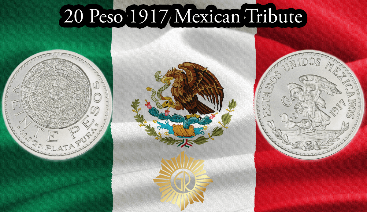 2025 Mexico 20 Pesos 1917 Mexican Tribute 1 oz Silver BU Round