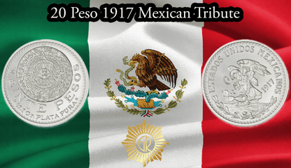 2025 Mexico 20 Pesos 1917 Mexican Tribute 1 oz Silver BU Round