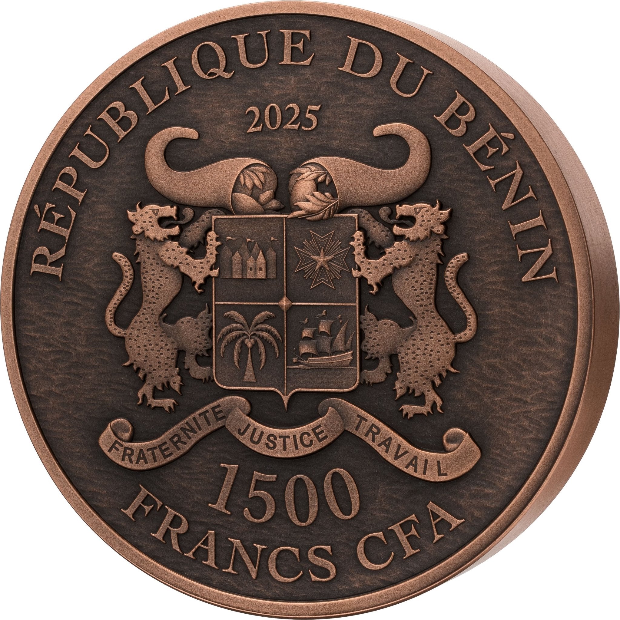 2025 Benin Lunar Year of the Snake High Relief Copper Kilo 1000 gram Coin - Captain’s Chest Bullion