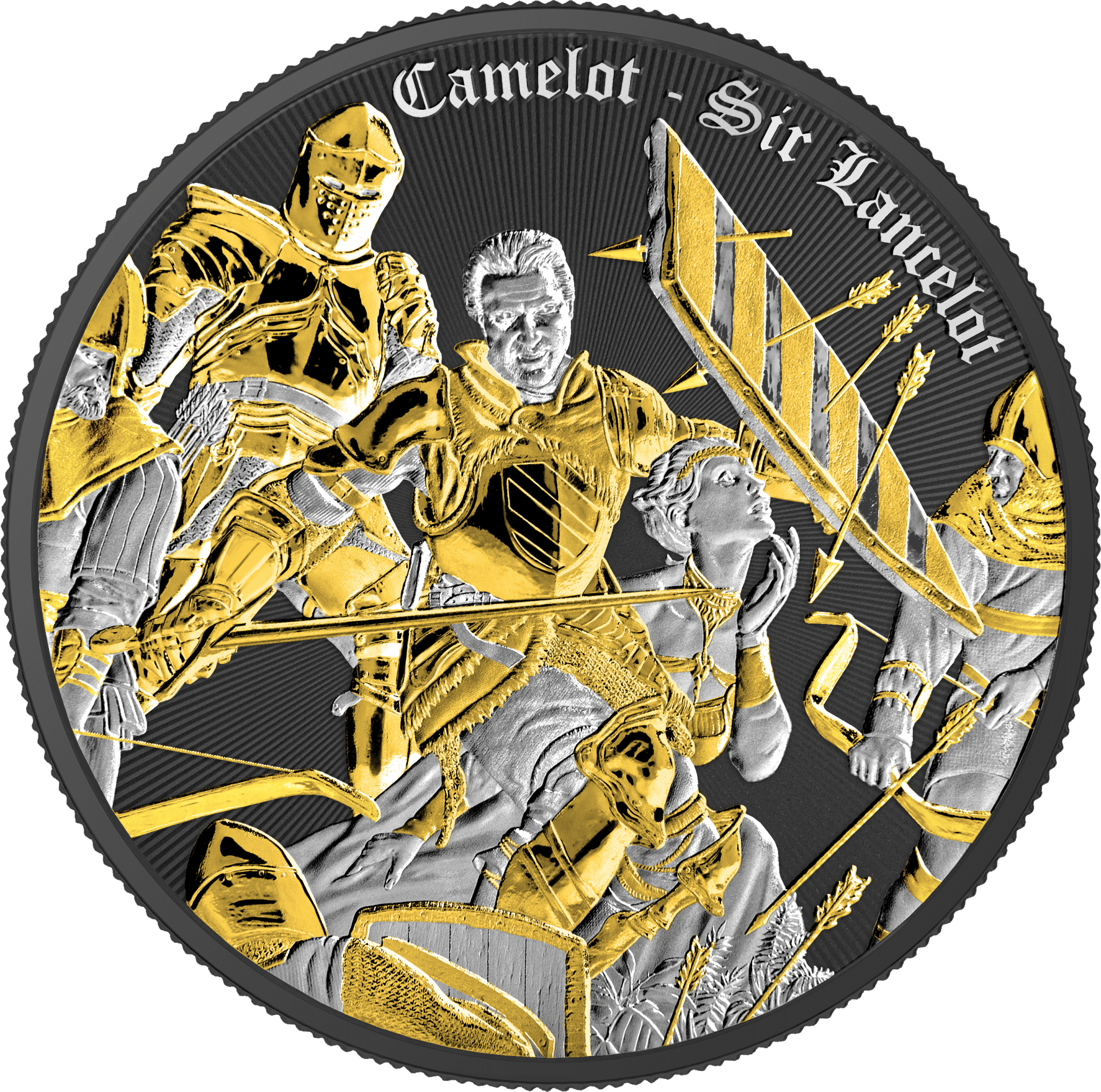 2025 Camelot Sir Lancelot 1oz .999 Silver Coin in Multimetal - Captain’s Chest Bullion