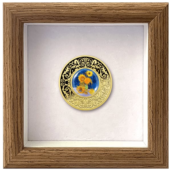 2025 Cameroon 17.5 g Vincent Van Gogh Sunflowers - Captain’s Chest Bullion
