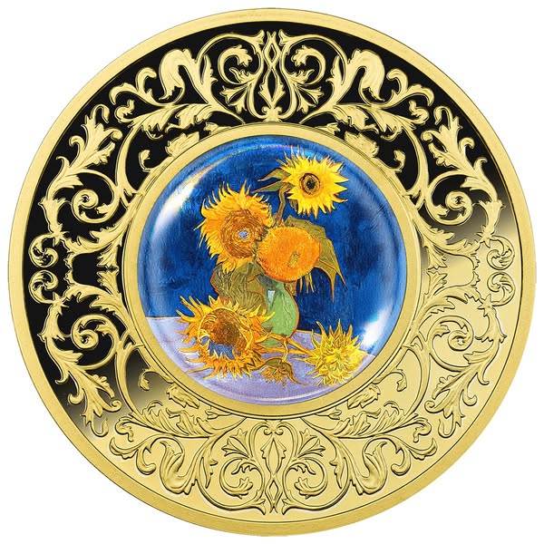 2025 Cameroon 17.5 g Vincent Van Gogh Sunflowers - Captain’s Chest Bullion