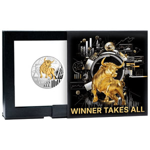 2025 Cameroon 17.5g Proof Winner Takes All .999 Silver Coin Colorized - Captain’s Chest Bullion