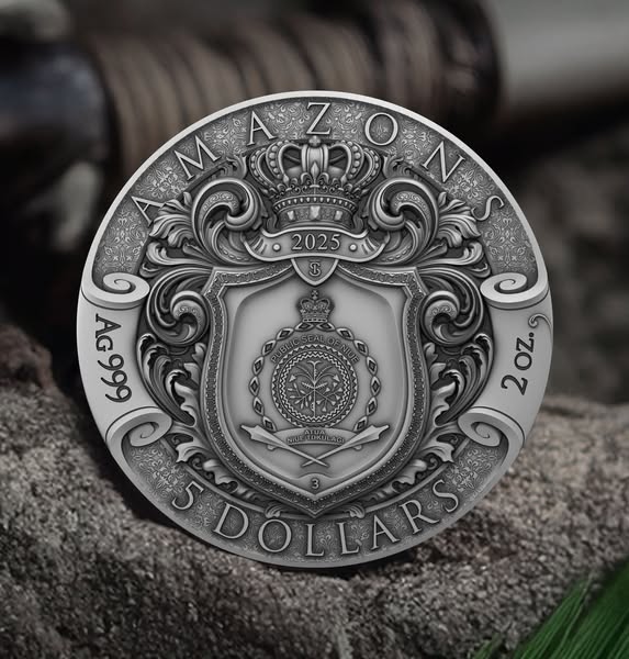 2025 Cameroon Antique and Gilded Amazons - Daughters of the Wild 2oz .999 Silver - Captain’s Chest Bullion