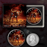 2025 Canada Maple Big Five Iron Buffalo 1oz .9999 Silver - Captain’s Chest Bullion
