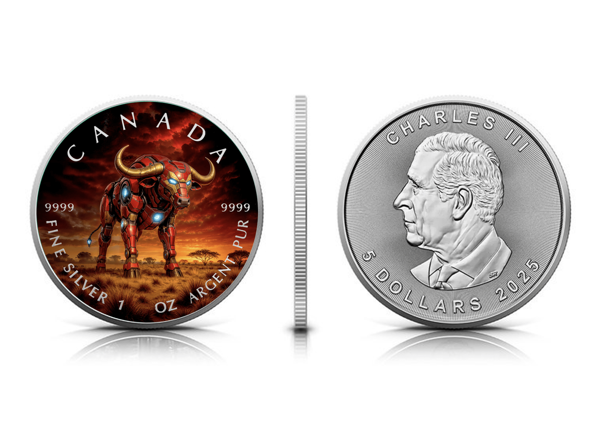 2025 Canada Maple Big Five Iron Buffalo 1oz .9999 Silver - Captain’s Chest Bullion