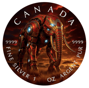 2025 Canada Maple Big Five Iron Elephant 1oz .9999 Silver - Captain’s Chest Bullion