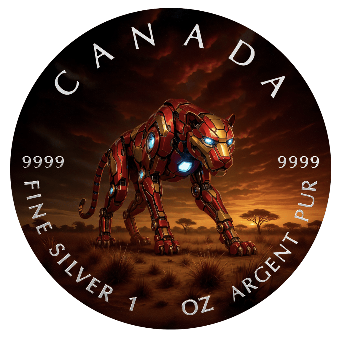 2025 Canada Maple Big Five Iron Leopard 1oz .9999 Silver - Captain’s Chest Bullion