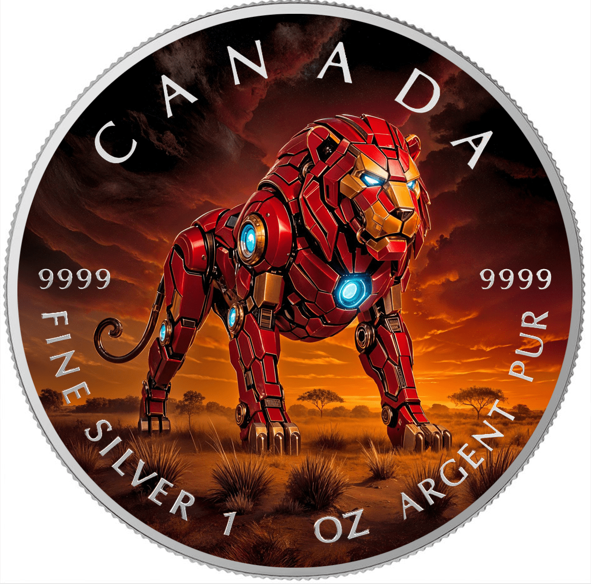 2025 Canada Maple Big Five Iron Lion 1oz .9999 Silver - Captain’s Chest Bullion