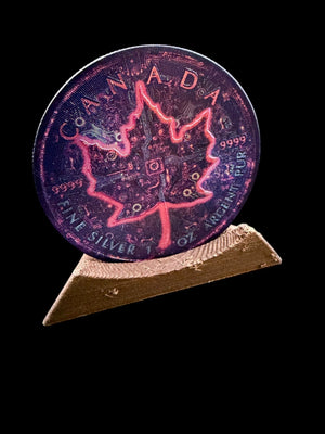 2025 Canada Maple Colorized Tech Noir .9999 Silver Coin - Captain’s Chest Bullion