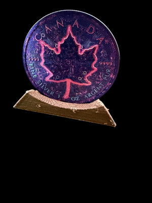 2025 Canada Maple Colorized Tech Noir .9999 Silver Coin - Captain’s Chest Bullion