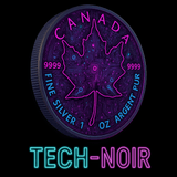 2025 Canada Maple Colorized Tech Noir .9999 Silver Coin - Captain’s Chest Bullion