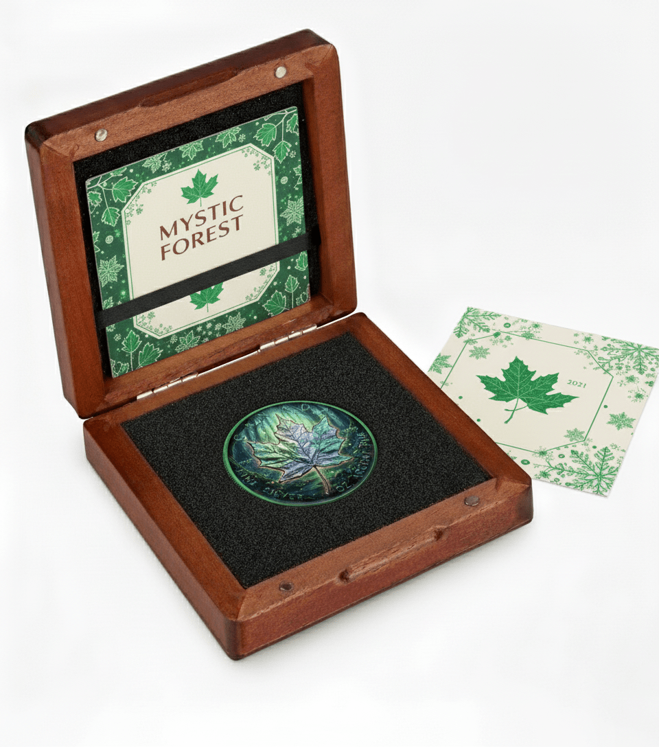 2025 Canada Maple Mystic Forest Edition 1 oz .9999 Argent Pur Silver Coin Colorized - Captain’s Chest Bullion