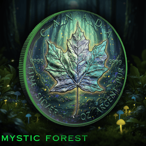 2025 Canada Maple Mystic Forest Edition 1 oz .9999 Argent Pur Silver Coin Colorized - Captain’s Chest Bullion