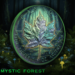 2025 Canada Maple Mystic Forest Edition 1 oz .9999 Argent Pur Silver Coin Colorized