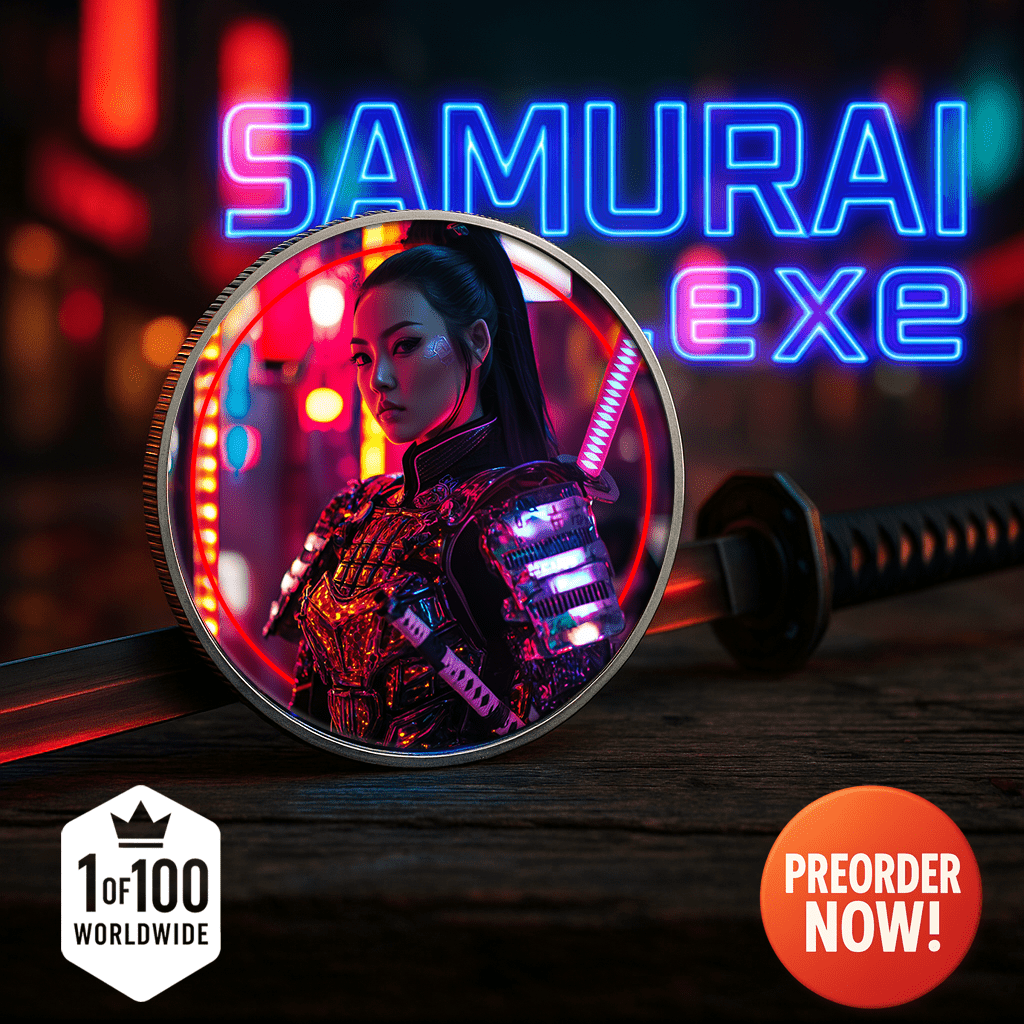 2025 Canada Maple Samurai Edition .9999 Silver Coin Colorized - Captain’s Chest Bullion