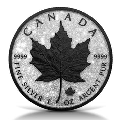 2025 Canadian Maple with Diamond Dust Maple Leaf Diamond Dust & Black Platinum