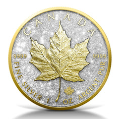 2025 Canadian Maple with Diamond Dust Maple Leaf Diamond Dust & Gold Gilding