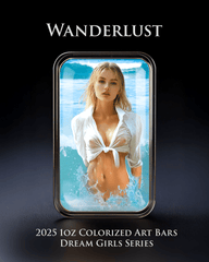 2025 Colorized 1oz .999 Silver Art Bar Dream Girl Series 