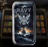 2025 Colorized Art Bar U.S. Navy 1oz .999 Silver Bar - Captain’s Chest Bullion