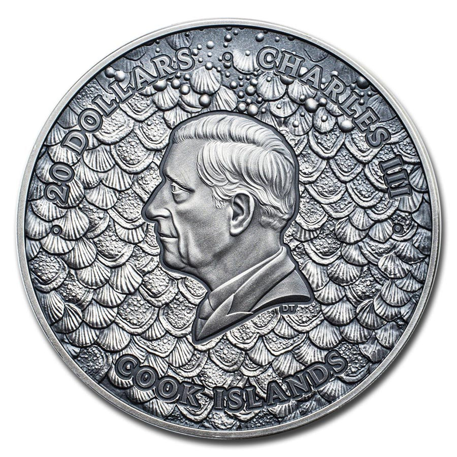 2025 Cook Islands Sea Monster Underwater Fantasy 3oz Silver Coin