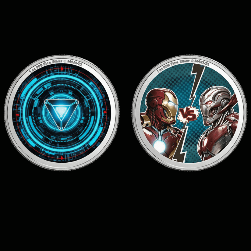 2025 Enhanced Pamp Ironman Vs. Ultron 1oz .999 Silver Coin in Slab - Captain’s Chest Bullion