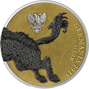 2025 Germania Beasts Gullinbursti Geminus 2 x 1 oz Silver Gilded Coin - Captain’s Chest Bullion