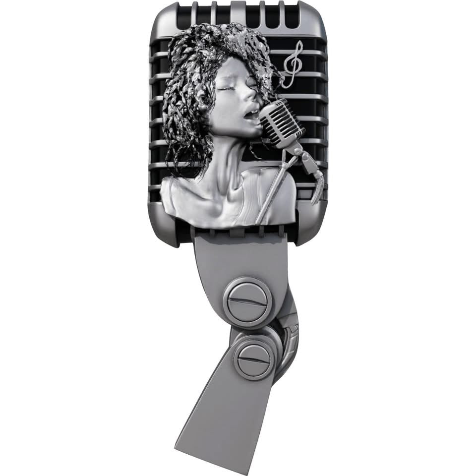 2025 Jazz Microphone 2oz .999 Silver Antiqued Coin - Captain’s Chest Bullion