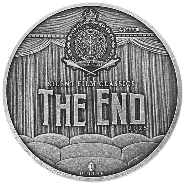 2025 Niue Metropolis Antique and Gold Gilded 1oz .999 Silver Coin - Captain’s Chest Bullion