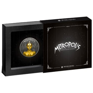 2025 Niue Metropolis Antique and Gold Gilded 1oz .999 Silver Coin - Captain’s Chest Bullion