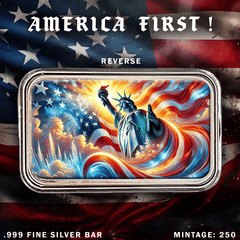 2025 Patriot America First 1oz Bullion Bar .999 Fine Silver